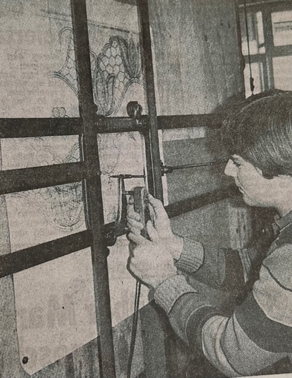 Heinz Pircher at a traditional punching machine